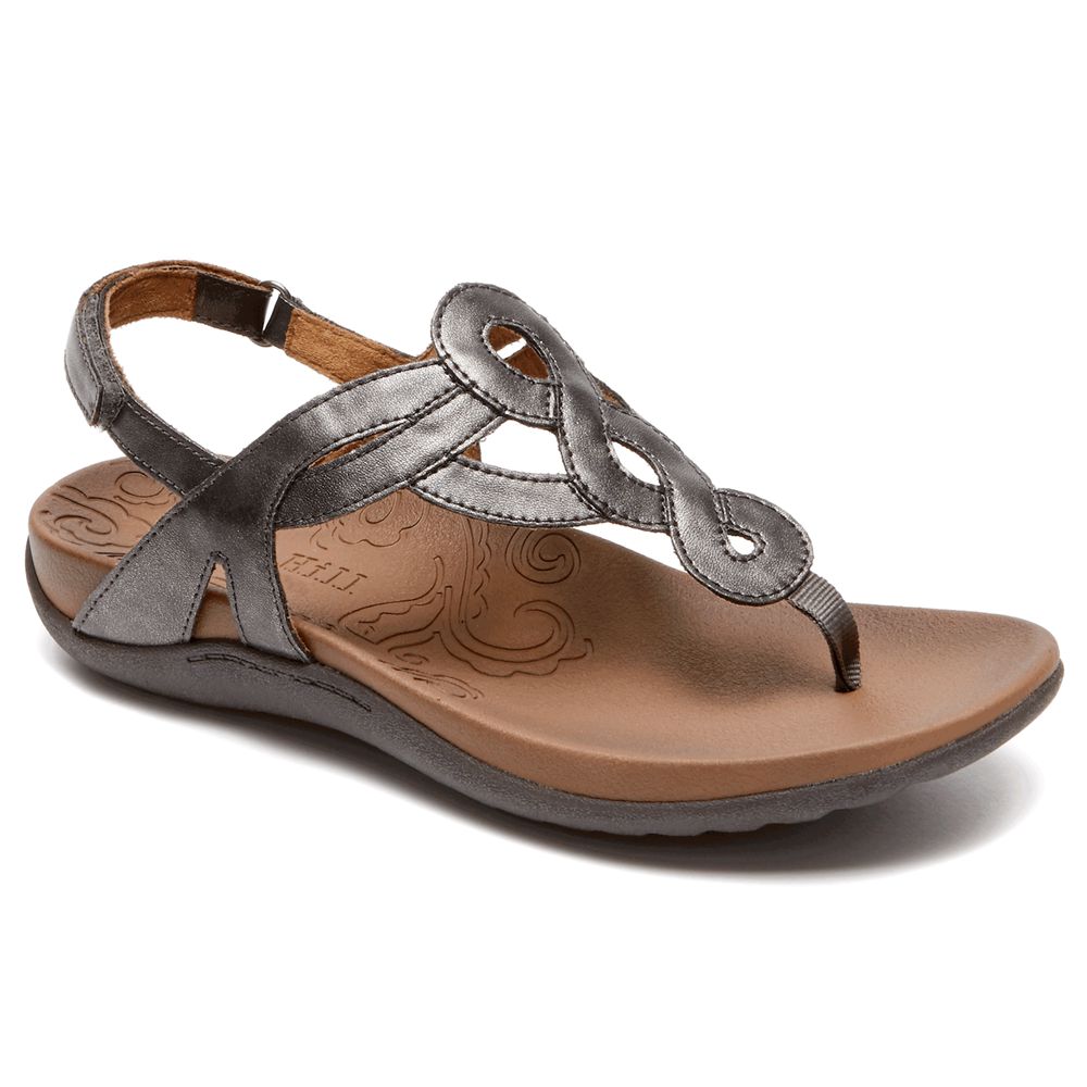 Rockport Women's Ramona Sandals - Silver - USA (1349FPVDJ)